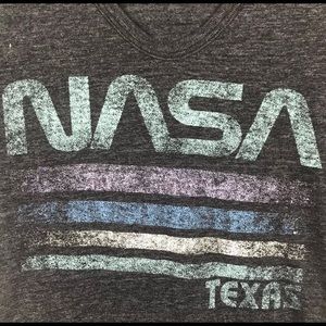 NASA Texas vintage short sleeve hooded tee top S